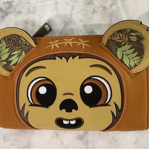 Loungefly Star Wars Wicket Ewok Cosplay Flap Wallet NWOT
